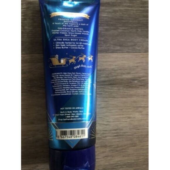 FROSTED COCONUT SNOWBALL BODY CREAM Bath Body Works 8oz . Used, 10% Missing - Picture 6 of 6